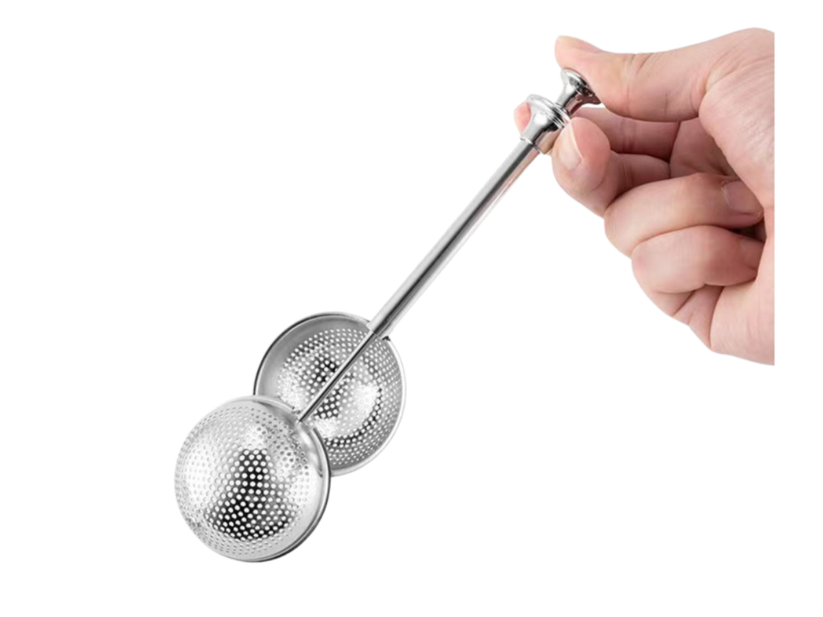 Tea Ball Infuser with Push Handle